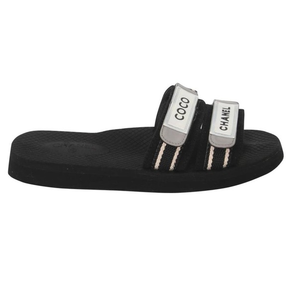 Chanel Slip On 35 Leather Slides Cc Dad Sandals CC-S0207P-C022 - Picture 6 of 11
